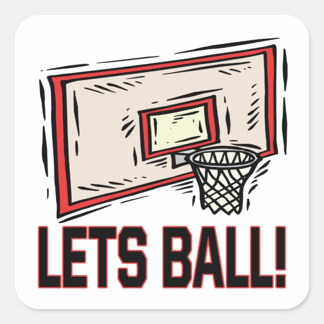 Lets Ball Square Sticker (Front)