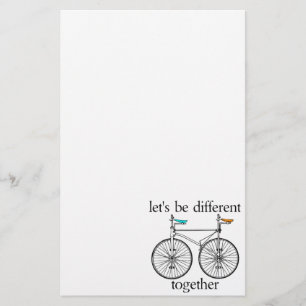Let's Be Different Together Stationery