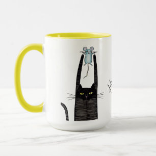 Let's be friends, cat love, cat and mouse partner mug