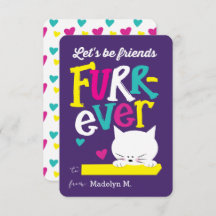 Let's be Friends FURR-ever Classroom Valentine