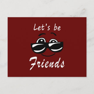 Let's Be friends Postcard