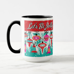 Let's Be Jolly Retro Christmas Mug