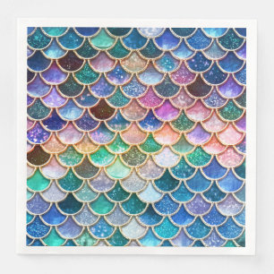 Let's be mermaids- Mermaid Glitter- Mermaid Scales Napkin