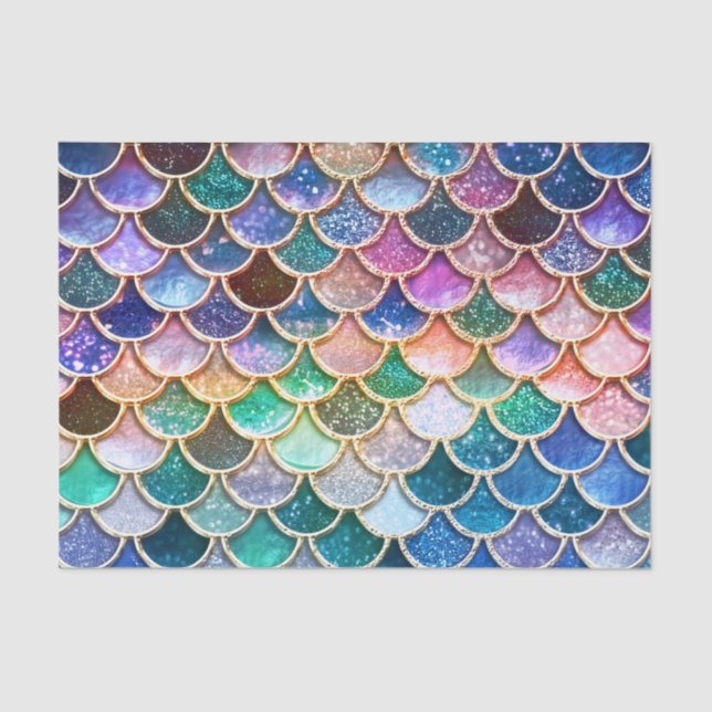Let's be mermaids- Mermaid Glitter- Mermaid Scales Tissue Paper (Front)