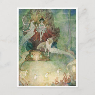 Let's be Mermaids Together by Dorothy Lathrop Postcard