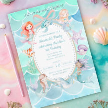 Let's Be Mermaids Together Mermaid Party Birthday