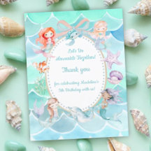 Let's Be Mermaids Together Mermaid Party Birthday 