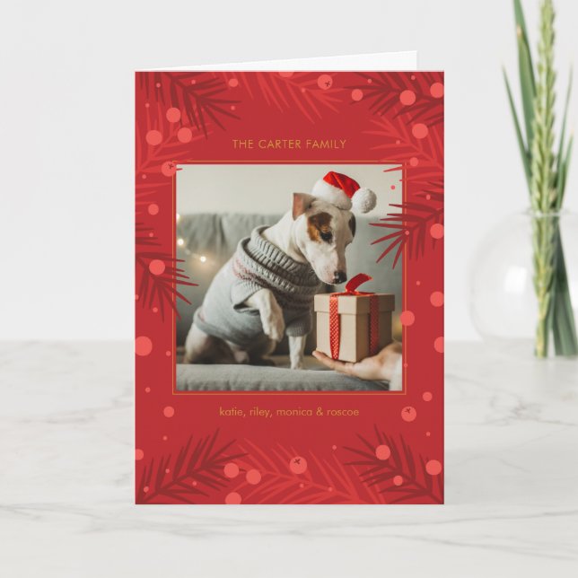 Let's Be Merry & Bright | Holiday Photo Card (Front)