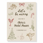 Let's be merry Whimsical Christmas Bridal Shower 