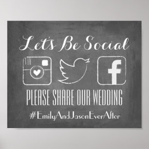 Let's Be Social   Hashtag Sign
