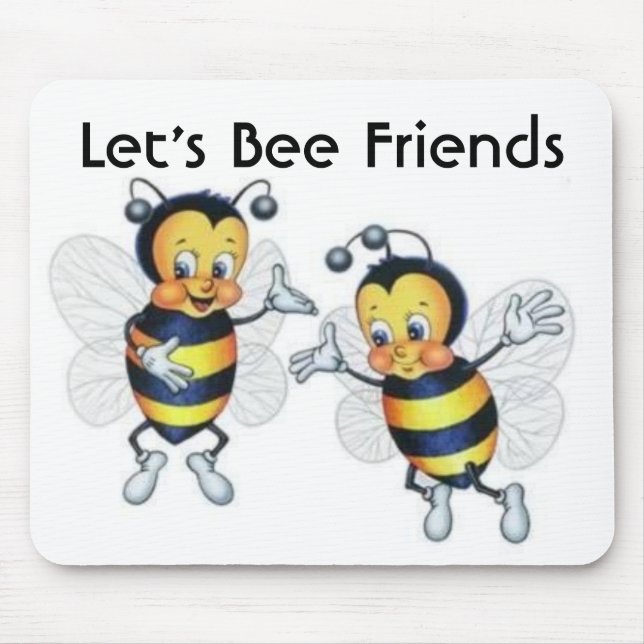 Let's Bee Friends Mouse Mat (Front)