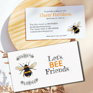 Let's Bee Friends Play Date Kids Business Calling Card