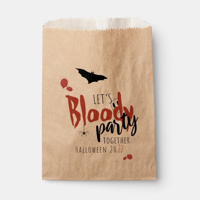 Let's bloody party together - personalise the year favour bags (Front)