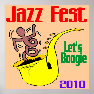 Let's Boogie At Jazz Fest Poster