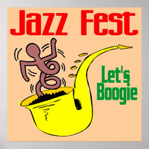 Let's Boogie At Jazz Fest Poster
