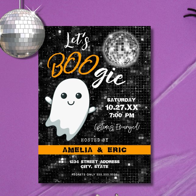 Let's BOOgie Disco Halloween Party Invitation (Creator Uploaded)