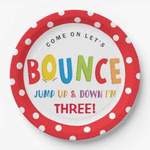 Let's Bounce Birthday Party Plates