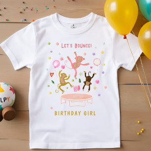 Let's bounce jumping monkeys kids birthday T-Shirt