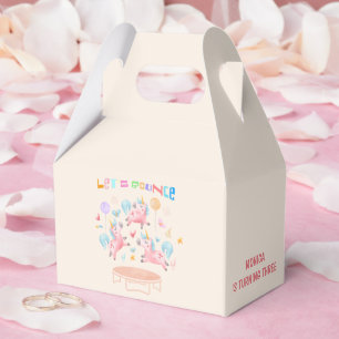 Let's bounce jumping unicorns kids birthday favour box
