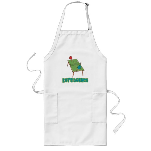 Lets Bounce Ping Pong Table Tennis Long Apron (Front)