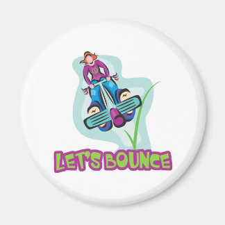 Lets Bounce Pogo Stick Magnet