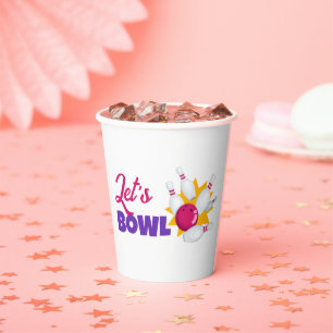 Let's Bowl Kids Bowling Birthday Party Paper Cups