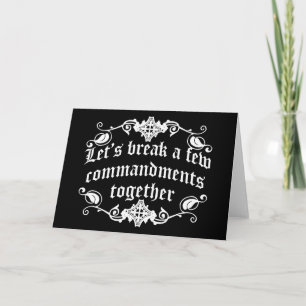 Let's Break A Few Commandments Together Holiday Card