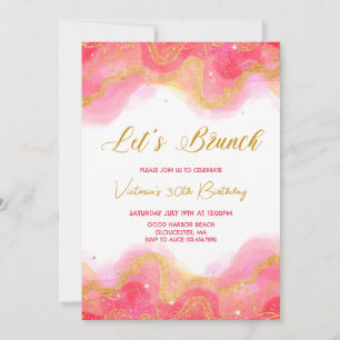 Let's Brunch Birthday  Invitation