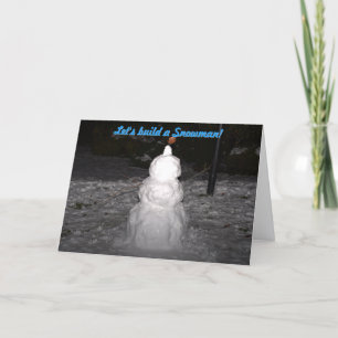 Let's Build a Snowman Christmas Card