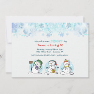 Let's Build a Snowman Invitation