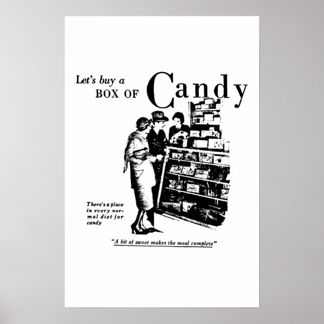 Let's Buy A Box Of Candy advertisement 1930 Poster (Front)