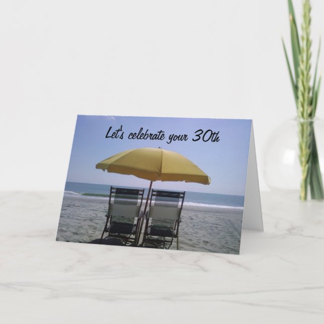 LET'S CELEBRAT YOUR "30th" TOGETHER Card (Front)
