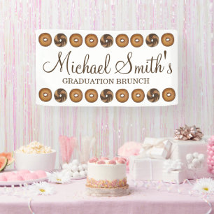 Let's Celebrate Bagel Graduation Party Brunch Banner