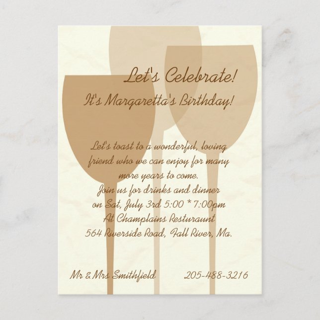 Let's Celebrate Birthday Invitation (Front)
