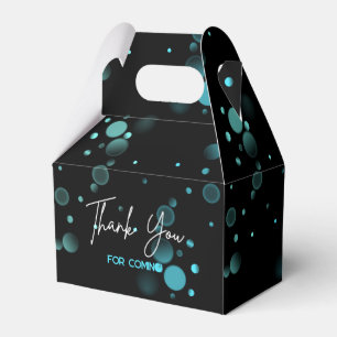 Let's Celebrate Blue Bokeh Gradient Black Birthday Favour Box