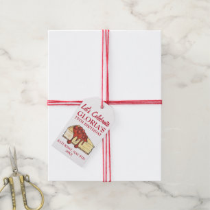 Let's Celebrate Cherry Cheesecake Dessert Birthday Gift Tags