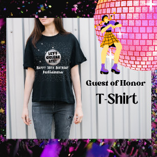 Let's Celebrate Disco Ball Black Birthday T-Shirt