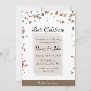 Let's Celebrate Engagement Party Invitation