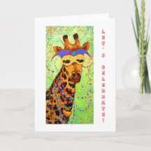 Let's Celebrate Giraffe Greeting Card