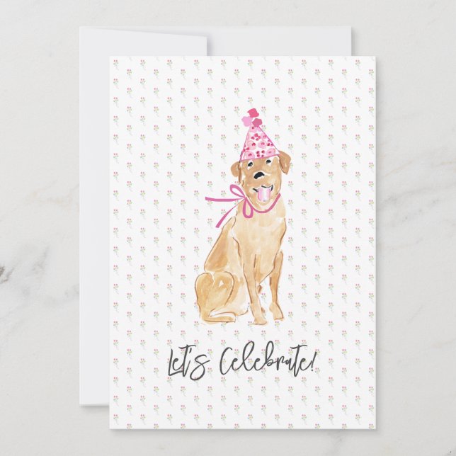 Lets Celebrate! Golden Dog Birthday Hat Balloons (Front)