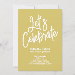 Let's Celebrate Grad Party with Photo Invitation