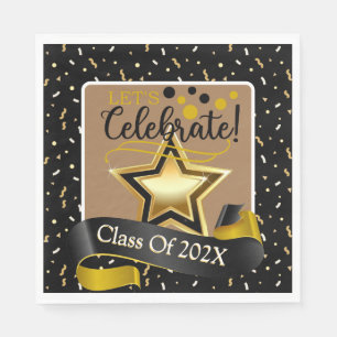 Lets Celebrate Graduating Class Of Paper Plate Napkin
