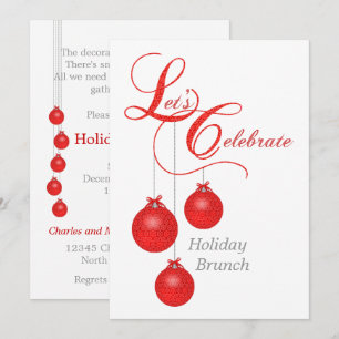 Let's Celebrate Holiday Brunch Invitation