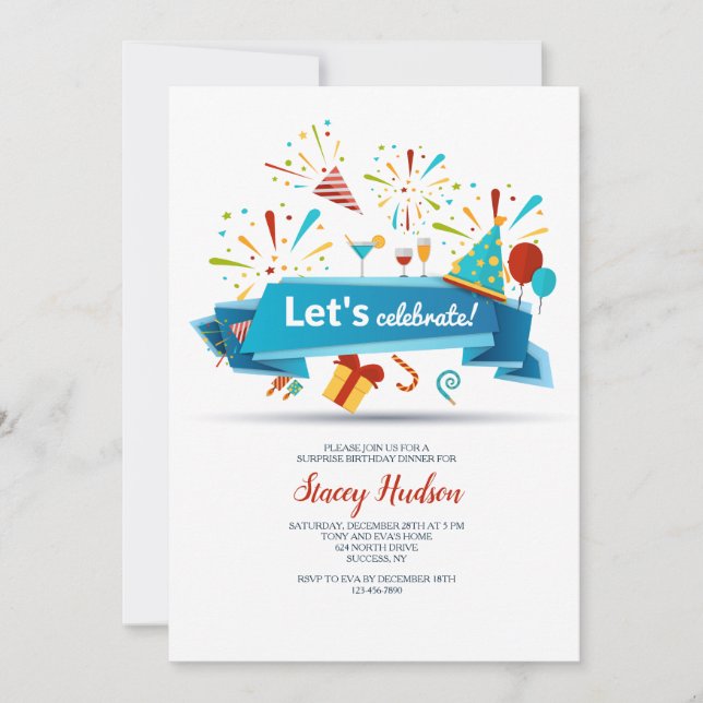 Let's Celebrate Invitation (Front)