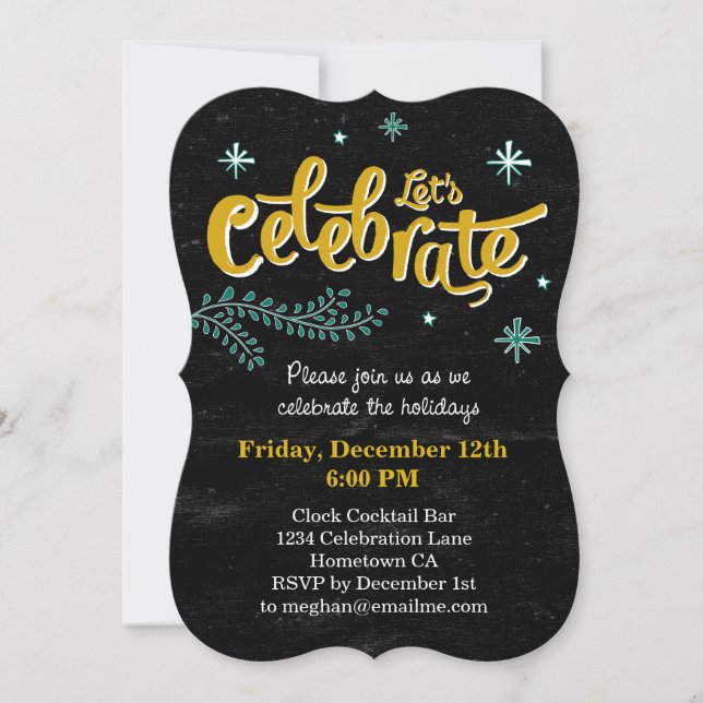 Let's Celebrate Invite (Front)