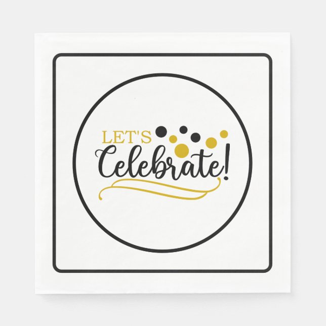 Lets Celebrate  Napkin (Front)