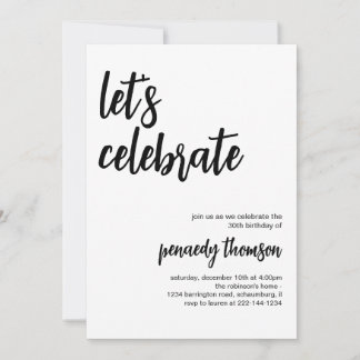 Let's Celebrate Party Invitation Editable Template