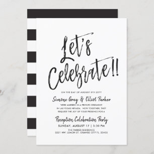 Let's Celebrate Post Wedding Party Invitation