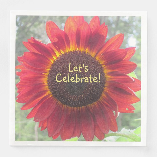 Let's Celebrate Sunflower Napkin (Front)