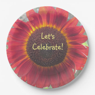 Let's Celebrate Sunflower Paper Plate